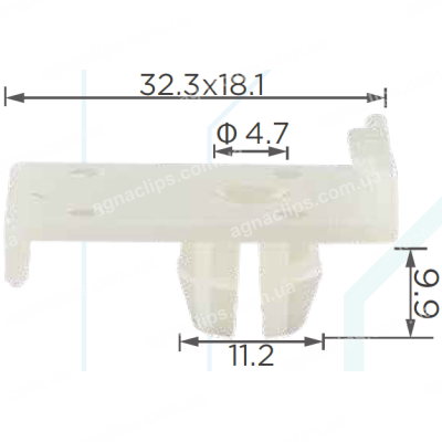 C 294 Кліпса скла Mazda S08458502