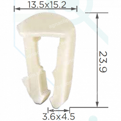 C 581 - Тримач Трубки, електропроводка Ford Ford N802239-S (N802239S) N806191-S1901 (N806191S1901)