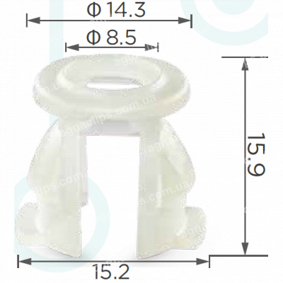C 802 - Тримач Трубки, електропроводка Daewoo / GM / GM-Daewoo Daewoo 93740718 HP-9P-86020S2122001