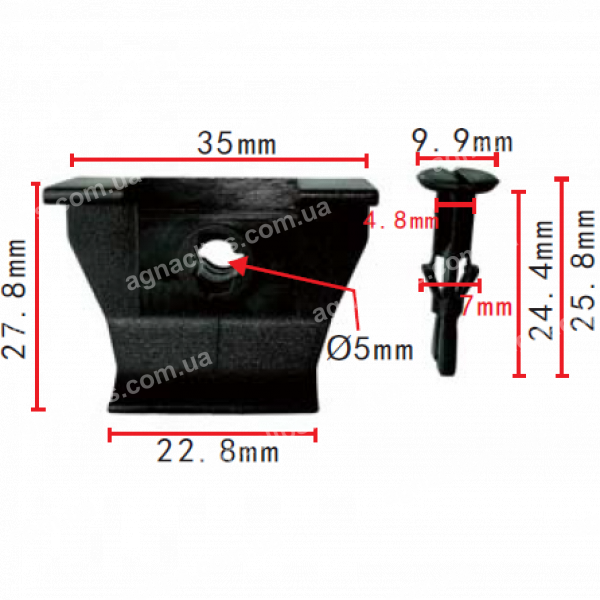 C 898 Скоба Toyota Lexus 5387958010 5387928010 кріплення підкрилок, бампера