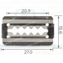 C 322 Скоба 15.6x27mm Toyota 9046804030 обшивка, фіксатор бампера