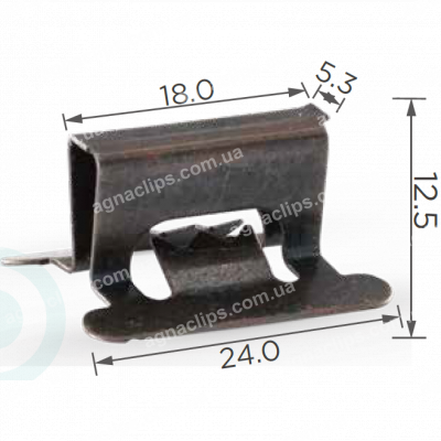 C 323 Скоба 12.5x24mm Toyota переднього бампера
