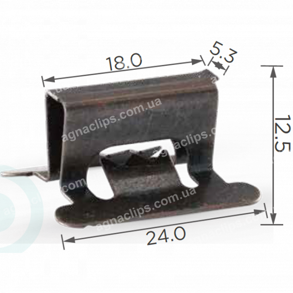 C 323 Скоба 12.5x24mm Toyota переднього бампера