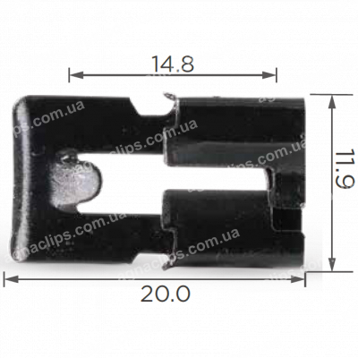 C 357 Скоба 12x20mm GM 3998009 9711304 тяги замка двері