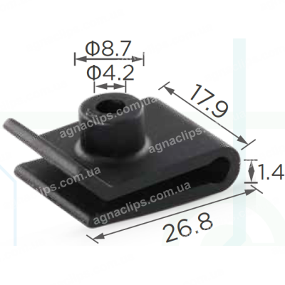 C366 Скоба Lexus Toyota 9017905060 кріплення підкрилок