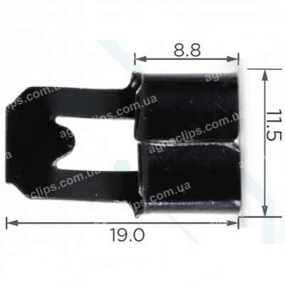 C 525 Скоба 11.5x19mm GM 4234830 12337868 тяги замка двері