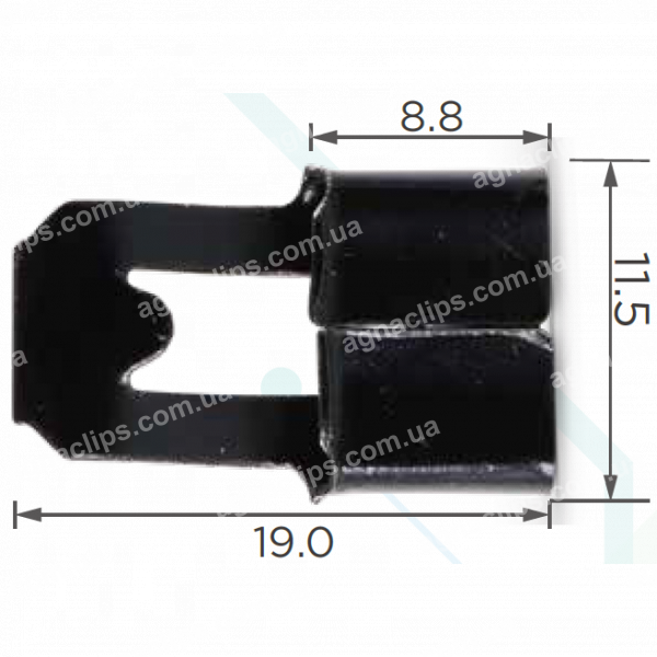 C 525 Скоба 11.5x19mm GM 4234830 12337868 тяги замка двері