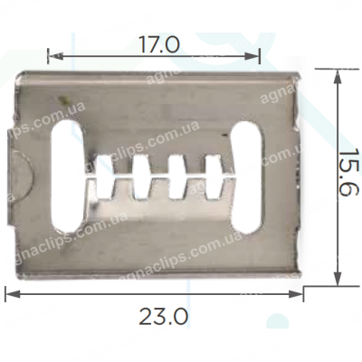 C 551 Скоба 23x15.6mm Ford Mazda F32Z17C756S GJ2150049 бампера