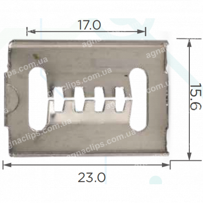 C 551 Скоба 23x15.6mm Ford Mazda F32Z17C756S GJ2150049 бампера