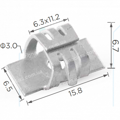 C 588 Скоба 15.8x6.5mm GM 15686142 решітка радіатора