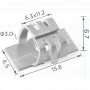 C 588 Скоба 15.8x6.5mm GM 15686142 решітка радіатора