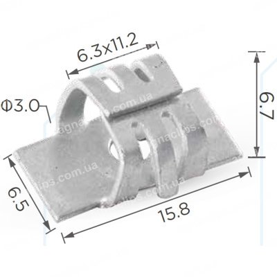 C 588 Скоба 15.8x6.5mm GM 15686142 решітка радіатора