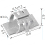C 588 Скоба 15.8x6.5mm GM 15686142 решітка радіатора