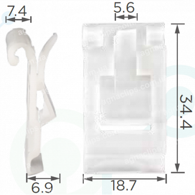 C 669 Кліпса скла Ford