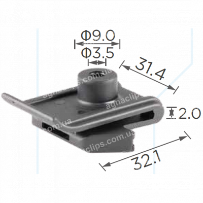 C 814 Скоба Nissan Infiniti 6384835F00 фіксатор підкрилка