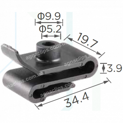 C 896 Скоба Toyota Lexus 9046705114 підкрилок, бампера, захисту