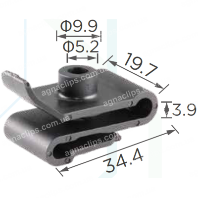 C896 Скоба Toyota Lexus 9046705114 підкрилок, бампера, захисту
