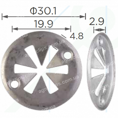 H 1116 Скоба d=30mm Audi VW Skoda Seat N90335006 N90335004