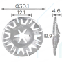 H 1117 Скоба d=30mm Audi VW Seat N90796502 N90796501
