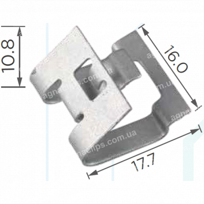 H 1118 Скоба Toyota 7687944010 спойлера переднього та заднього бампера