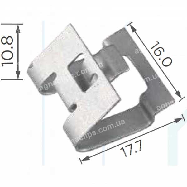 H 1118 Скоба Toyota 7687944010 спойлера переднього та заднього бампера