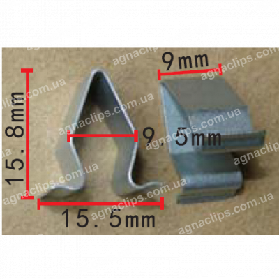 H 1221 Скоба 15.6x15.8mm Audi Seat Skoda VW 4A0867276A кріплення обшивки багажника