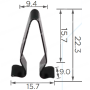 H 1222 Скоба 22.3x15.7mm Audi Seat Skoda VW 4A0867276 кріплення обшивки багажника