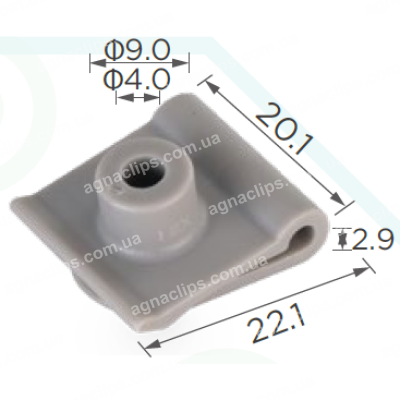 C1650 Скоба Mazda B45556135 кріплення крила