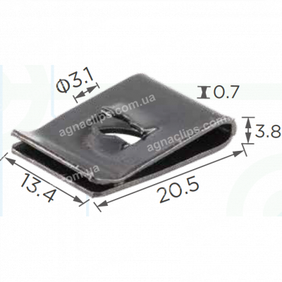 H 2006 Скоба 20.5x13.4mm VW