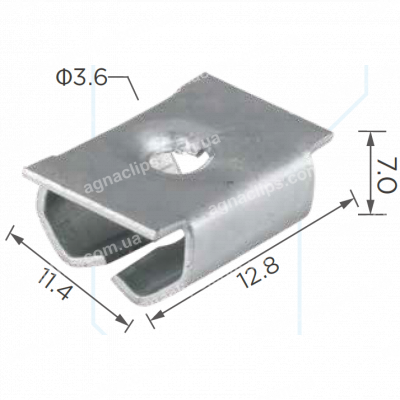 H 2026 Скоба 12.8x11.4mm Mercedes Opel A0019949845
