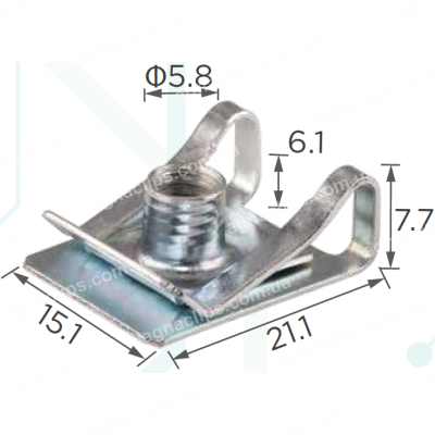 H 2042 Скоба M5 21x15 BMW Audi Seat Skoda VW Peugeot Alfa Romeo Fiat Lancia Mercedes 51127070202 N90168602 0039944245 694383 7731367