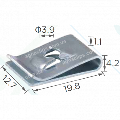 H 2044 Скоба 20x13mm Ford