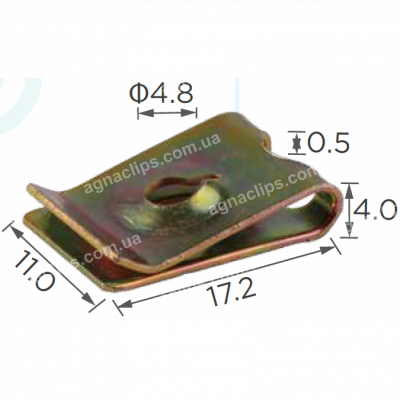 H 2045 Скоба 17.2x11mm VW отвір 3.2mm