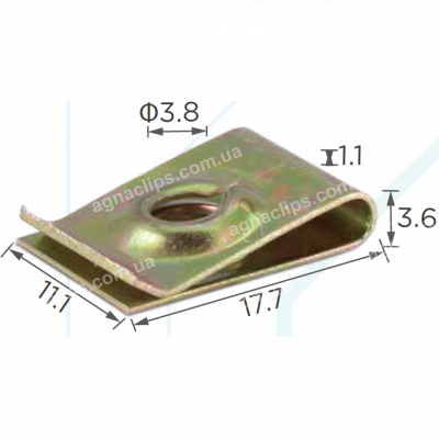 H 2102 Скоба 17.8x11.2mm