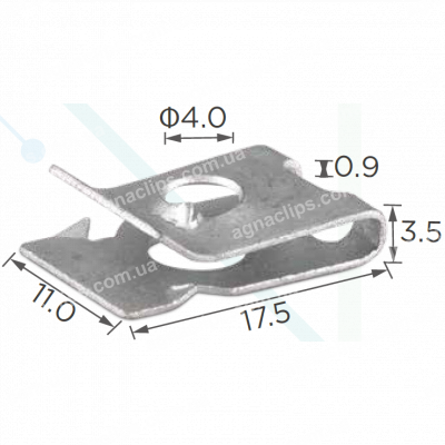 H 2127 Скоба 17x11 Toyota отвір 4mm