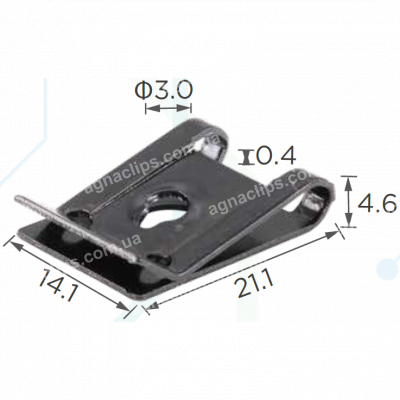 H 2129 Скоба 21x14 GM Ford 9431530 9424837 381818S2