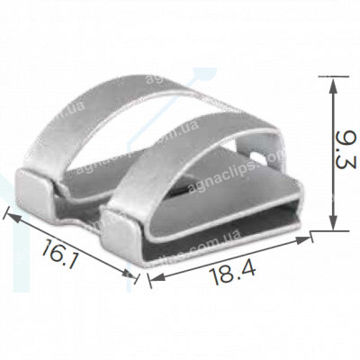 H 2140 Скоба 18.4x16 Mercedes A1249889078 кріплення бампера