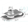 H 2146 Скоба M6 25.4x13 Honda Toyota Acura GM 90675SA5003
