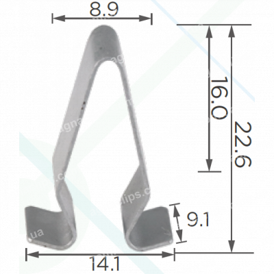 H 2153 Скоба 14x22.6 Audi Seat Skoda VW 1J6867276