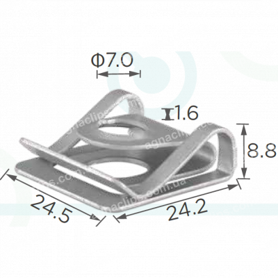 H 2158 Скоба 24.5x24.2 BMW VW Audi Seat Skoda 8D0805960