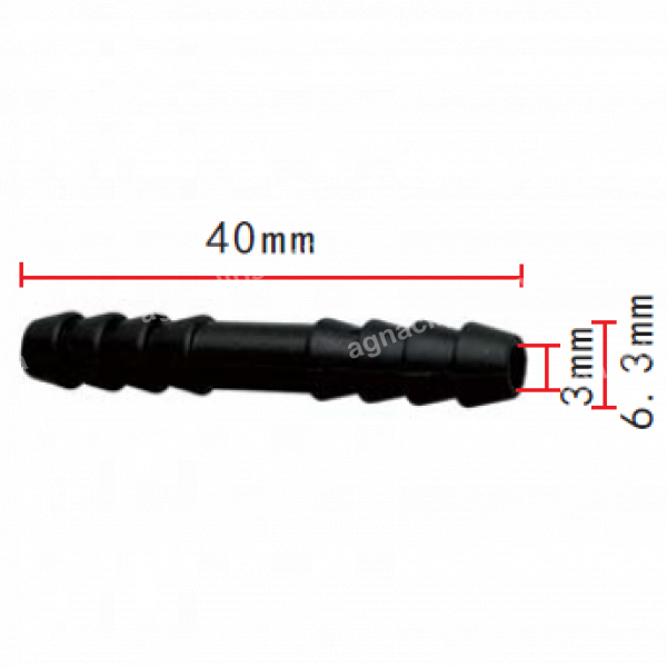 C 401 З'єднувач (двійник) 6.3x6.3x40mm