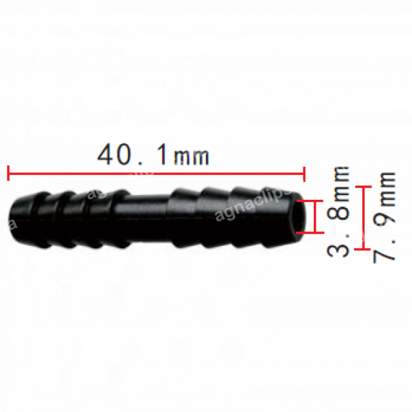 C 402 З'єднувач (двійник) 7.9x7.9x40mm