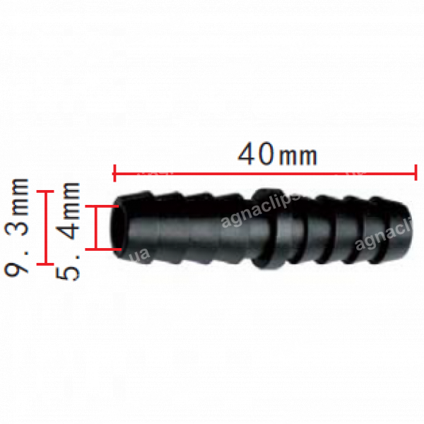 C 403 З'єднувач (двійник) 9.3x9.3x40mm