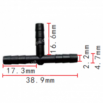 C 405 З'єднувач (трійник) d=4.7mm