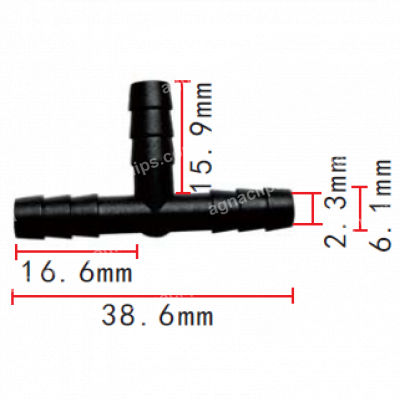 C 406 З'єднувач (трійник) 6.1x6.1x6.1mm