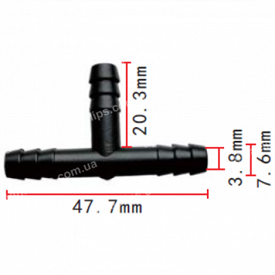 C 407 З'єднувач (трійник) 7.6x7.6x7.6mm