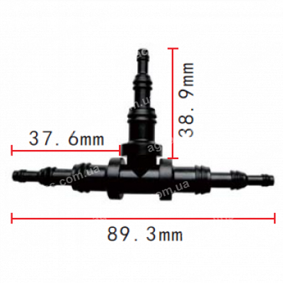 C 411 З'єднувач (трійник) 9.5x6.3x3.2mm універсальний