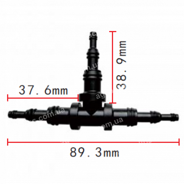 C 411 З'єднувач (трійник) 9.5x6.3x3.2mm універсальний