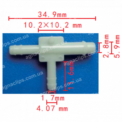 C 438 З'єднувач (трійник) d5.9x4.1x4.1mm GM Ford Chrysler 14025274 14031144 383016 4241362