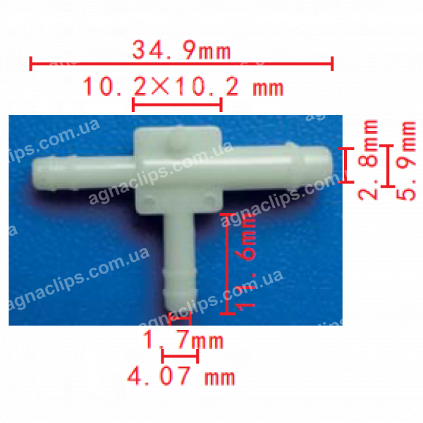 C 438 З'єднувач (трійник) d5.9x4.1x4.1mm GM Ford Chrysler 14025274 14031144 383016 4241362